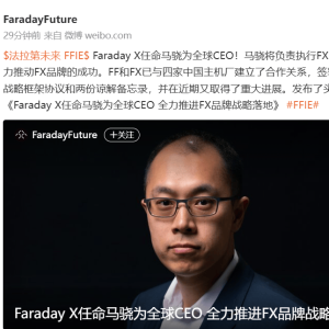 法拉第未来第二品牌FX任命马骁为全球CEO 直接向贾跃亭汇报工作 ...