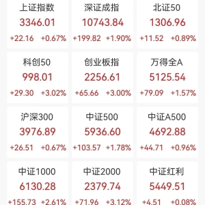 A股收评：尾盘大幅拉升！沪指3300点失而复得，创业板指涨3%，锂矿、机器人概念爆发！ ...