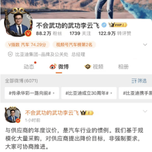 比亚迪回应“要求供应商降价”：基于规模化大量采购，非强制要求 ...