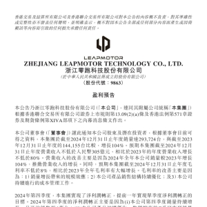 发布盈利预告！零跑汽车2024年Q4净利或转正，新势力们开始挣钱了？ ...