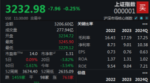 小红书概念持续火爆，沪指半日微跌0.25%