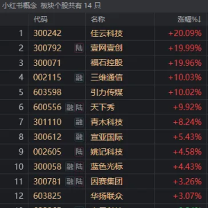 怎么回事？小红书概念股继续涨停潮，“赚钱版小红书”今天却跌了4% ...