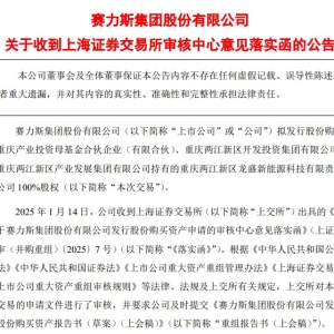 收到上交所审核中心意见落实函 赛力斯递交修订稿