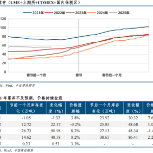 金属市场热点分析与展望—历年金属板块春节累库及涨跌幅复盘 ...