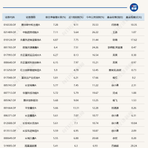 单日大涨7.28%后，今年表现最好的基金涨幅已超35%
