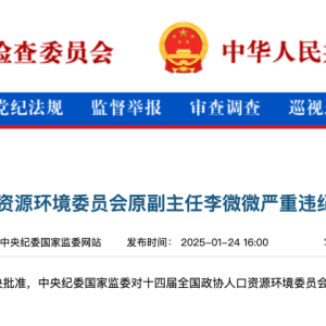 66岁李微微（正部级），被双开！通报称其大搞“全家腐”，对家人失管失教 ...