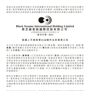 黑芝麻智能回应与比亚迪有关报道 此前股价两日涨54%