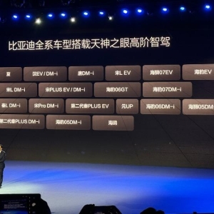 王传福：比亚迪将全系搭载高阶智驾