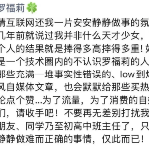 95后“天才少女”罗福莉深夜回应：请互联网还我一片安安静静做事的氛围！神化一个人的 ...