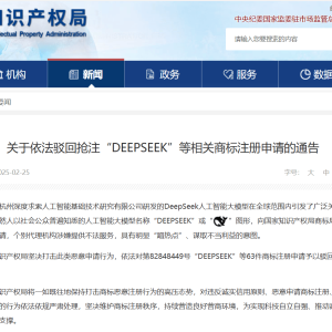 63件DEEPSEEK商标申请被驳回，是谁提出了这些申请？