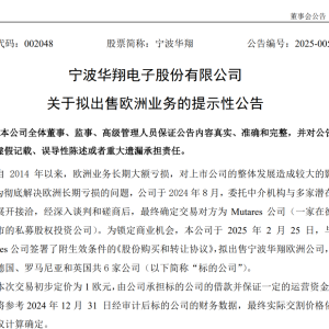 下定决心！A股零部件巨头，定价1欧元甩卖6家欧洲公司！最新公告：有利于公司未来发展 ...