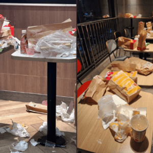 全球餐饮巨头麦当劳在中国市场遭遇信任危机，多地餐厅遍地垃圾，消费者无从下脚！ 员 ...