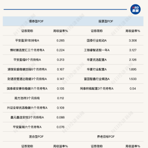 股票型FOF上周全部实现正收益，多只FOF启募，春季行情能否继续演绎？ ...