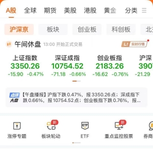沪指跌0.47%，全市场超1200只个股上涨！军工股逆势走强，国资云概念股活跃！ ...