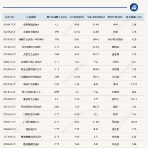 A股逆势走强，8只基金今日涨超3%
