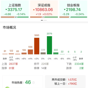 A股午评：指数窄幅震荡，沪指跌0.14%创指跌0.24%北证50涨0.45%，算力概念股现涨停潮！ ...