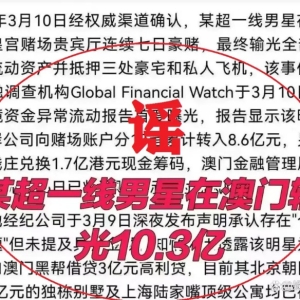 男子用AI造谣明星澳门输10亿被拘