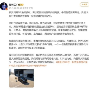 比亚迪赵长江祝贺新款问界M9发布，称理想、问界、腾势正式形成“LMN”格局 ...