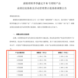 理财公司密集下调旗下理财产品业绩比较基准 收益中枢或继续承压 ...