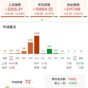 A股午评：三大指数集体上涨，沪指涨0.59%创业板指涨0.67%北证50涨1.97%，医药板块大涨 ...
