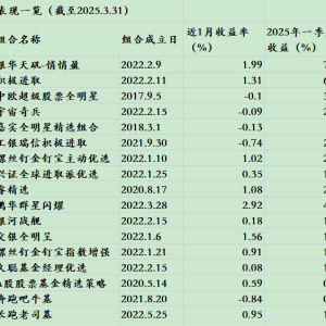 国内明星权益投顾组合一季度全线飘红，部分产品3月调仓押注成长 ...