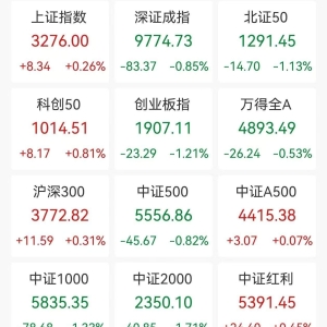 A股收评：尾盘强势拉升，沪指七连阳！创指、北证50跌超1%，贵金属、旅游酒店板块领涨 ...