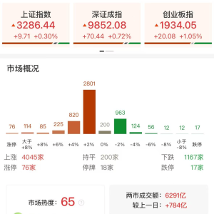 A股午评：三大指数集体上涨，创业板指涨超1%，黄金股、大飞机概念爆发！超4000股飘红 ...