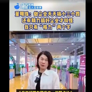 董明珠：天天搞小三搞小四哪有精力搞企业，我除了格力两个字，其他事我不管！我好朋友 ...