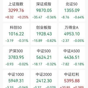 A股收评：沪指11连阳，尾盘回落至3300点下方，创指跌0.82%北证50跌0.64%，统一大市场 ...