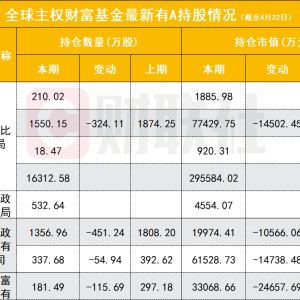 主权财富基金最新持仓亮相 “中东土豪”各偏爱哪些股？