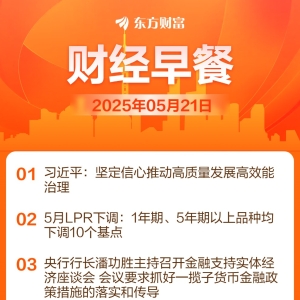 东方财富财经早餐 5月21日周三
