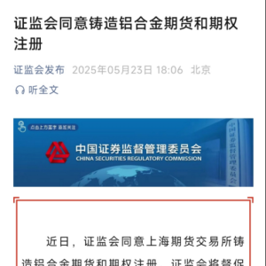 首个再生金属品种将上市！铸造铝合金期货和期权来了