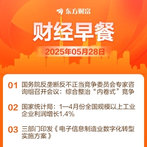 东方财富财经早餐 5月28日周三