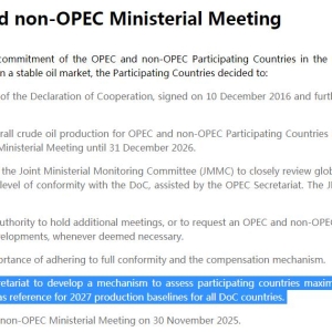 OPEC+维持成员国配额不变 新增产能基线有何玄机