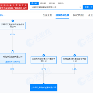宁德时代、贝特瑞等在大连成立新能源公司
