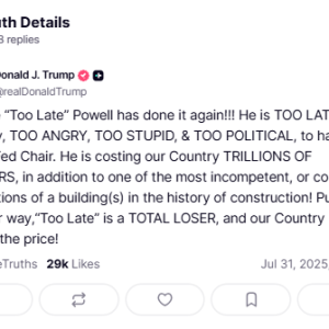 9月降息要泡汤？特朗普再炮轰鲍威尔：他不配担任美联储主席！ ...