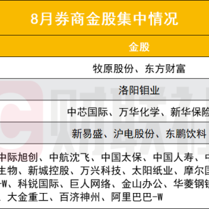 8月金股大数据出炉 算力、创新药仍占主线 头部券商称牛市不改 ...