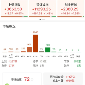 A股午评：三大指数集体上涨，沪指涨0.51%创业板指涨近2%北证50涨1.34%，PEEK材料、锂 ...