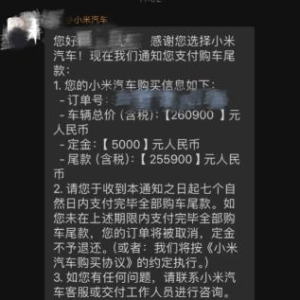 小米汽车“未交车先结清尾款”引争议 销售人员：仅针对有特殊情况的准车主 ...