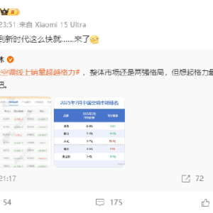 奥维数据乌龙搞出小米格力空调之争？总裁郭梅德曾表示“常年积累家详细零售数据” ...