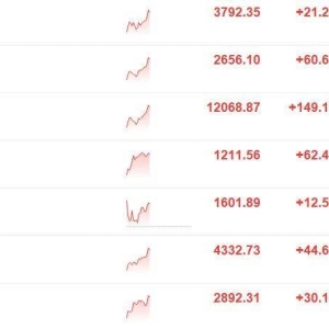 A股三大指数走强！创业板指涨2.34%，深成指涨1.25%，科创50指数涨5.43%，半导体芯片、 ...