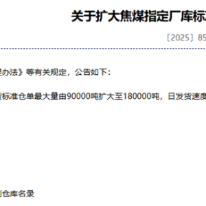关于焦煤焦炭交割库容调整公告的解读