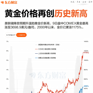 金价再创历史新高 大行预测：明年上4000？
