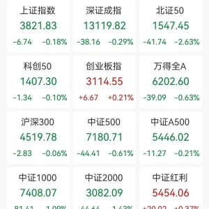 A股收评：指数探底回升，沪指一度跌破3800点，创业板指涨0.21%北证50跌2.63%，旅游酒 ...