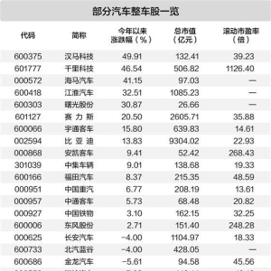 前三季度汽车工业成绩单亮眼    新能源车加速驶入全球