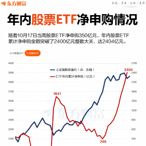 年内股票ETF净申购超2400亿元 这些标的最受资金青睐！