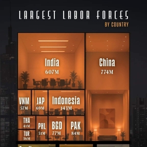 世界银行：中国劳动力人口7.74亿居首，印度6.08亿第二，美国1.74亿居世界第三，印度尼 ...