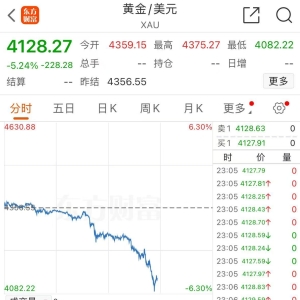 深夜跳水！黄金创12年来最大单日跌幅 白银创4年来最大跌幅！什么原因？ ...