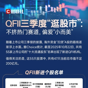 QFII三季度“逛股市”：不挤热门赛道 偏爱“小而美”