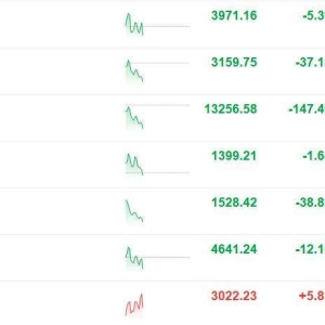 A股主要指数持续走低，创业板指、深证成指跌幅均扩大至逾1%，沪指跌0.13%；上证50指数 ...
